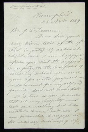 Item #383 Autograph Letter Signed. Jefferson Davis