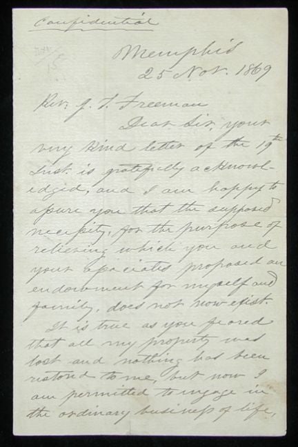 Item #383 Autograph Letter Signed. Jefferson Davis.