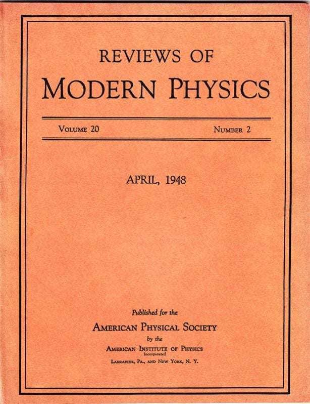 Item #605 Space-Time Approach to Non-Relativistic Quantum Mechanics. Richard Feynman.