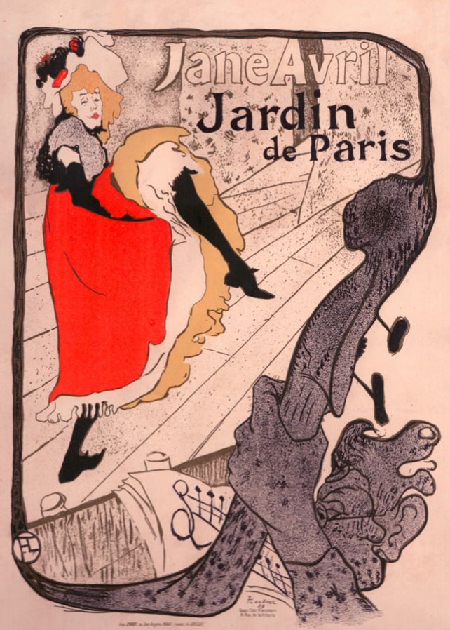 正規取扱店】 キレイな額 ロートレック Paris de Jardin Avril Jane