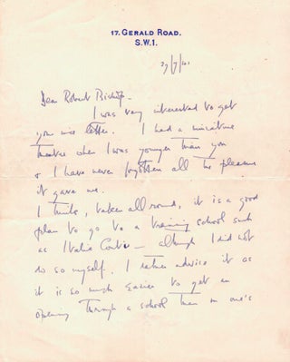 Item #722 Autograph Letter Signed. Noel Coward
