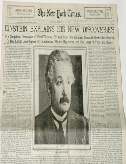 Einstein Explains His New Theories Albert Einstein 1st Edition 0677