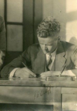 Item #907 Photograph Signed. Charles Lindbergh